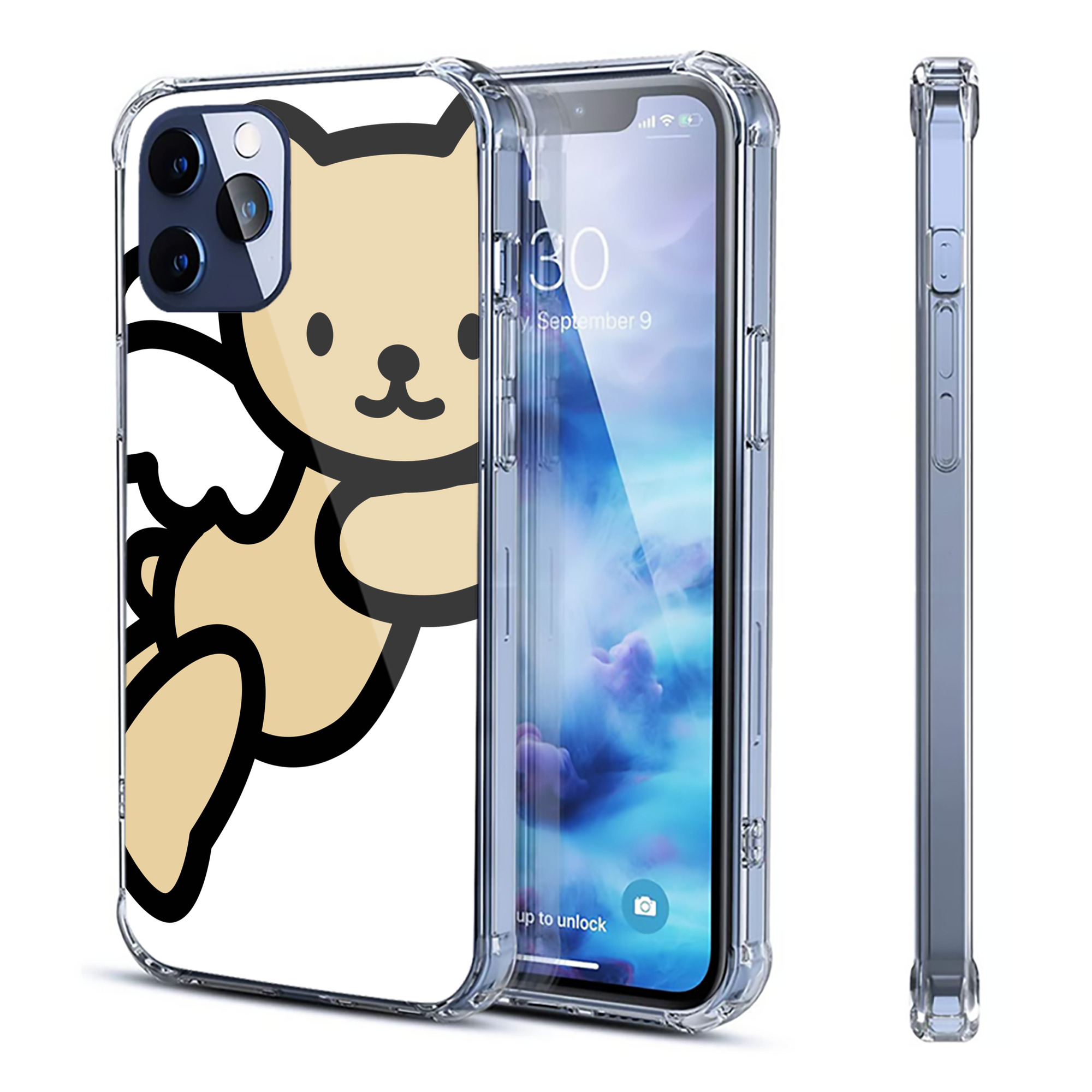 （画像用） Hello Kitty ハローキティ 【iPhone 12シリーズ対応】透明スマホケース（クリアソフトケース）